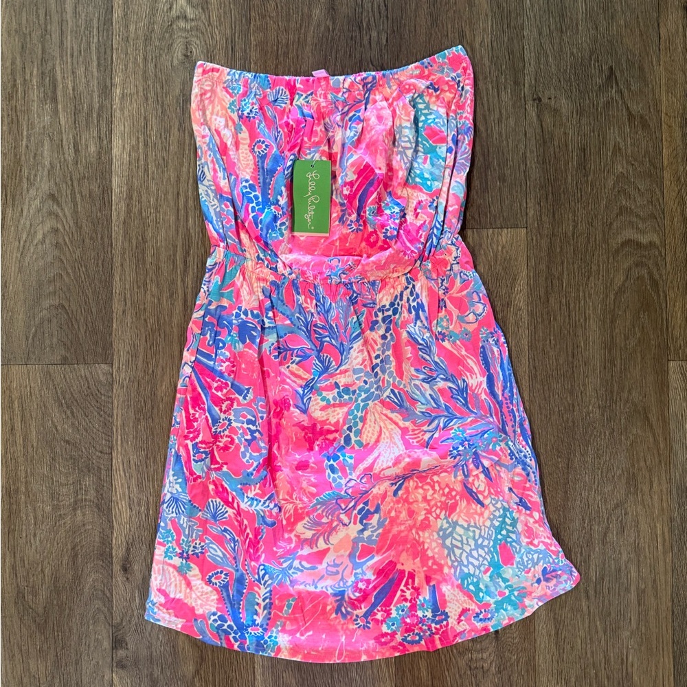 NWT - Lilly Pulitzer Pink and Blue Floral Dress